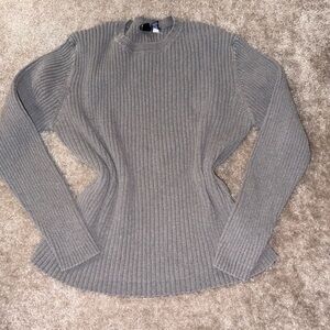 GAP Women's Ribbed Gray Mock Crew neck  Sweater